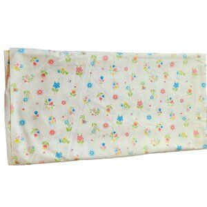 Vtg Wamsutta Superlin No Iron Fine Muslin Cal King Flat Sheet Floral Bedding USA